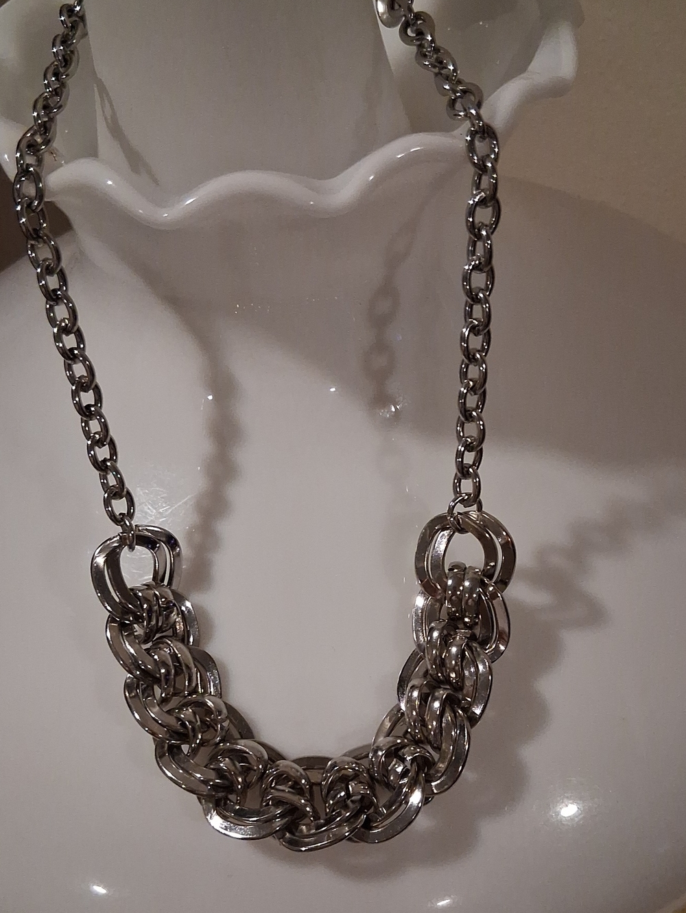 Silvertone Link Statement Necklace Charming Charlie